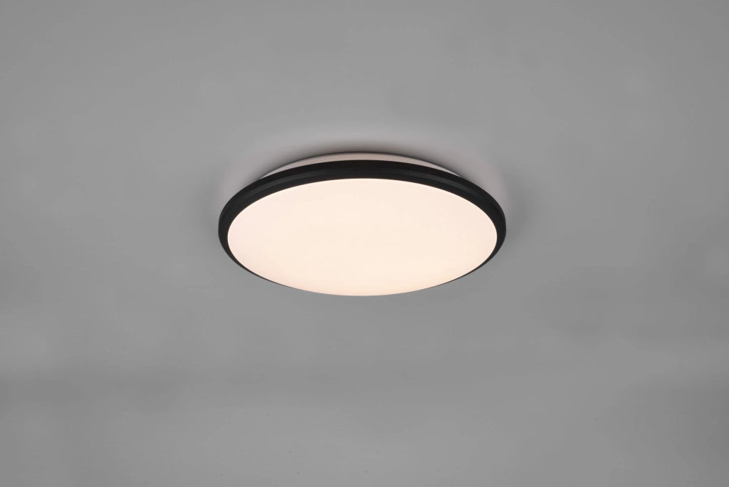 LIMBUS PLAFONIERA LED 20,5W 2300lm, 3000K BORDO NERO CON DIMMERAZIONE CON INTERRUTTORE D.35CM