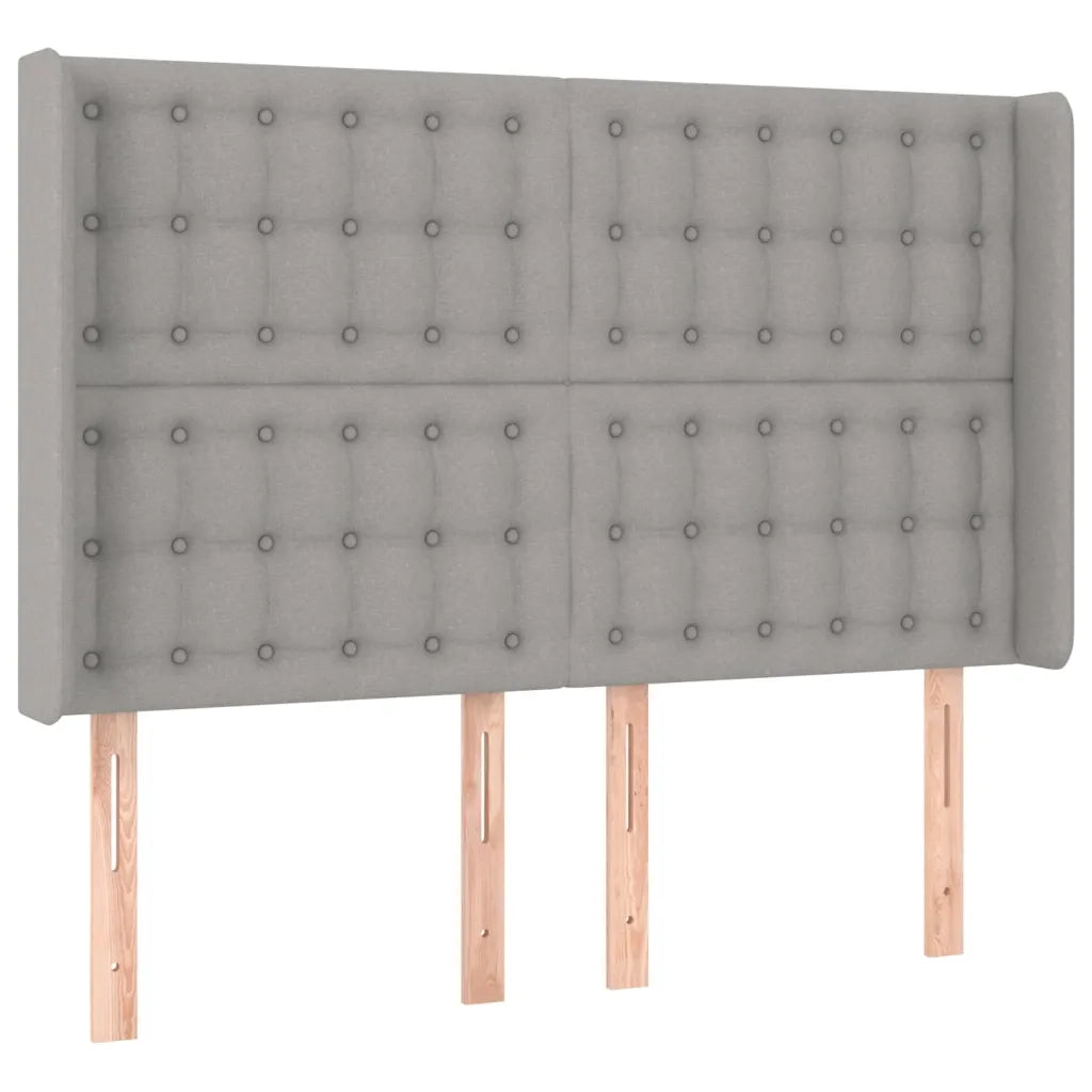 Giroletto a Molle con Materasso Grigio Chiaro 140x190cm Tessuto