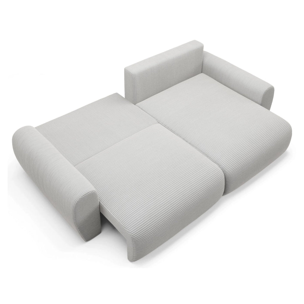 Paullo, Divano Letto con Penisola Contenitore, 253x153 cm Grigio