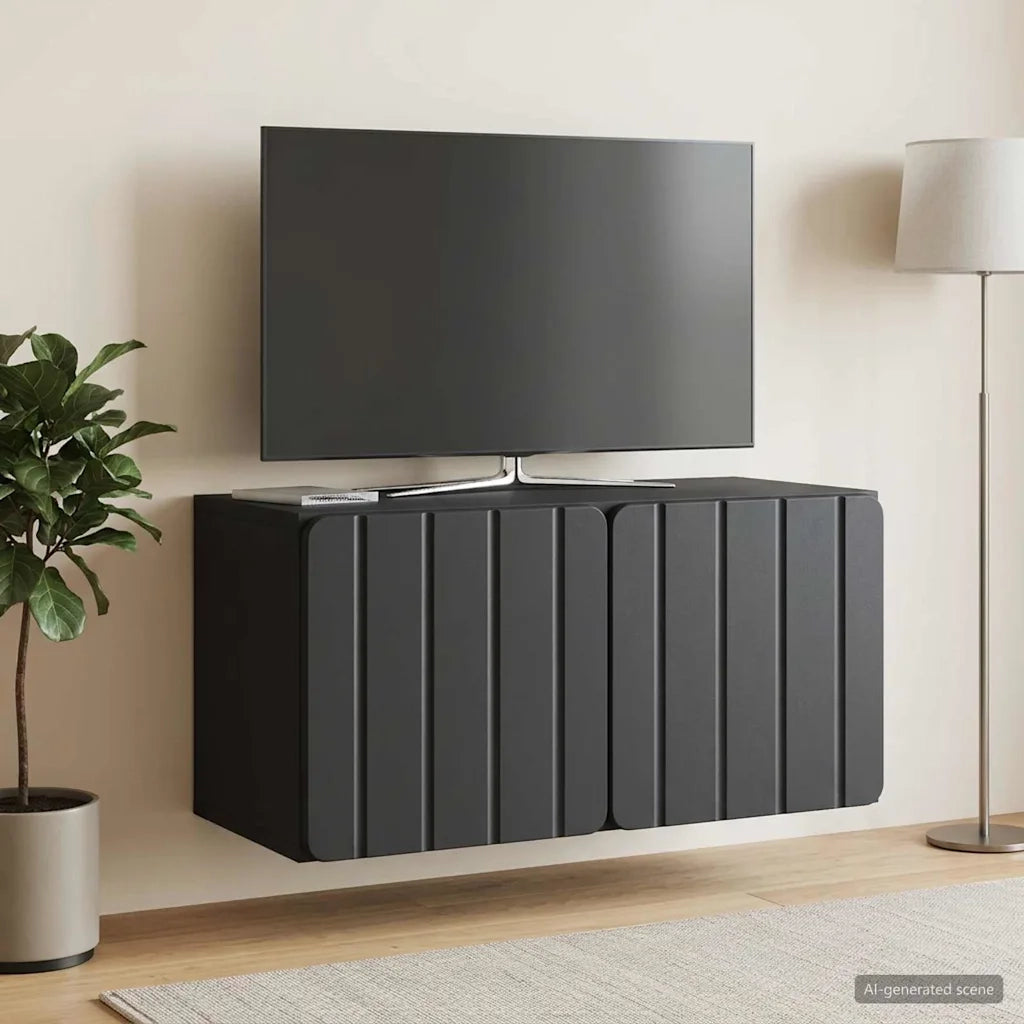 Mobile Porta TV da Muro Nero 59,5 x 31 x 30 cm 898366
