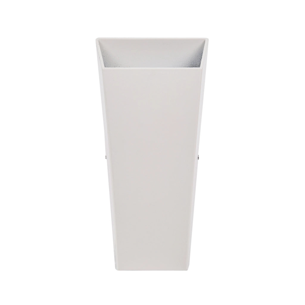 APPLIQUE LED DA PARETE BIEMISSIONE 6W IP65 PER ESTERNI - DESIGN MODERNO IN ALLUMINIO BIANCO CON DIFFUSORE OPACO IDEALE PER TERRAZZI PATII E PORTICATI