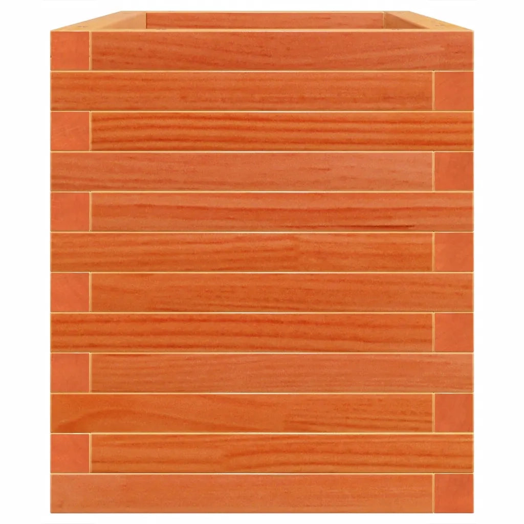 Fioriera | Cassetta per fiori | Vaso Giardino Marrone Cera 70x40x46 cm Legno Massello Pino