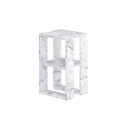 Comodino in legno "Lonie" 30 x 30 x 55 cm - marmo di Carrara