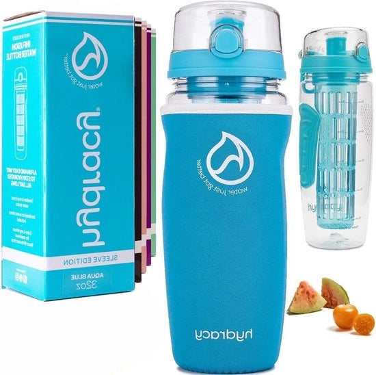Drinko per infusione 1 litro - BPA-free con infusore e copertura isolante - inclusa la guida con 27 ricette - eBook regalo