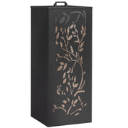 IDMarket - Depósito de pellets 55KG almacenamiento de pellets 35 x 35 x 92 cm - motivo floral