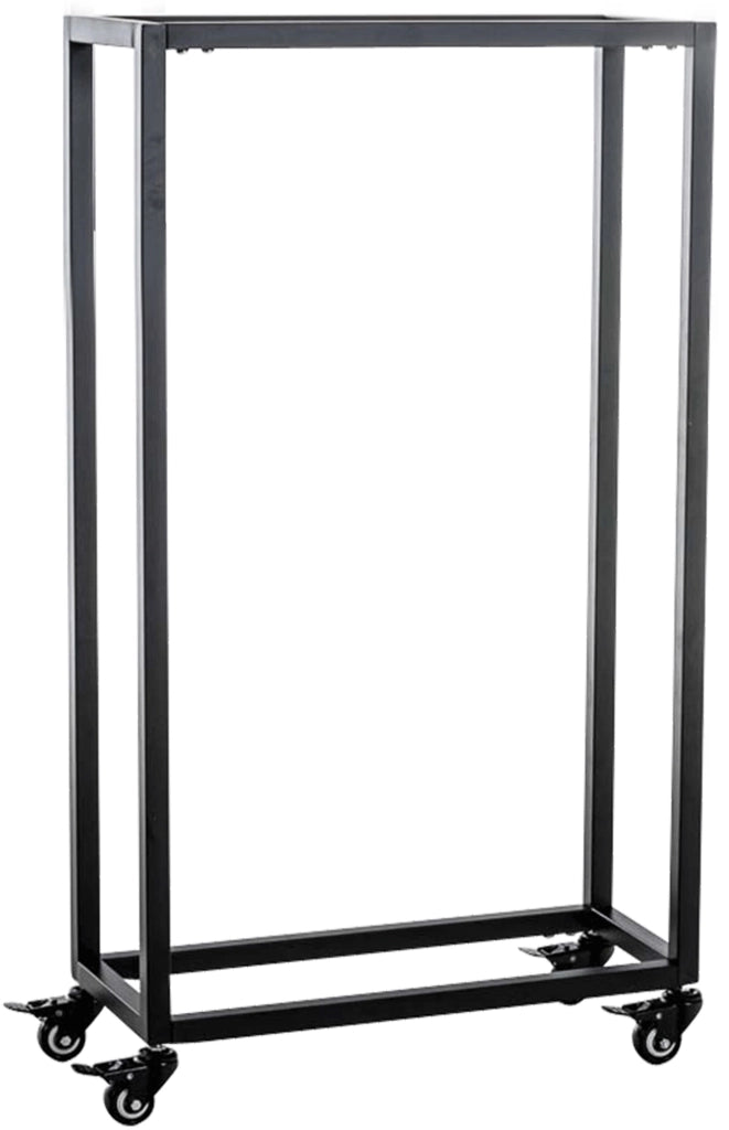Portalegna per Camino HETTA in Acciaio Inox nero,25x40x100 cm