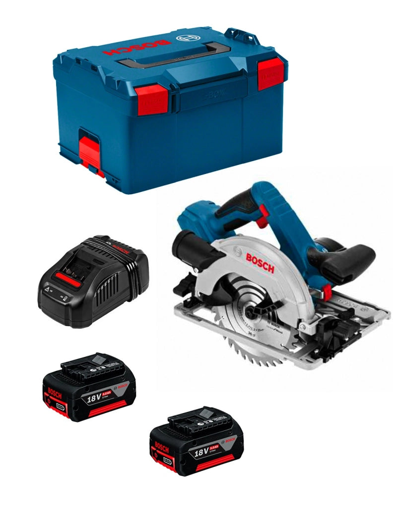 Sega Circolare BOSCH GKS 18V-57 G (2 x 5,0Ah + GAL1880CV + L-Boxx 238)