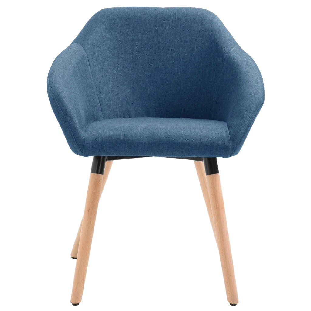 Sedie da Pranzo 4 pz Blu in Tessuto 278411