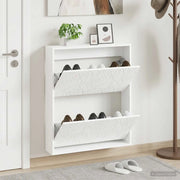 Mobiletto per Scarpe da Muro DELFT 71 x 17 x 86 cm Bianco 897075