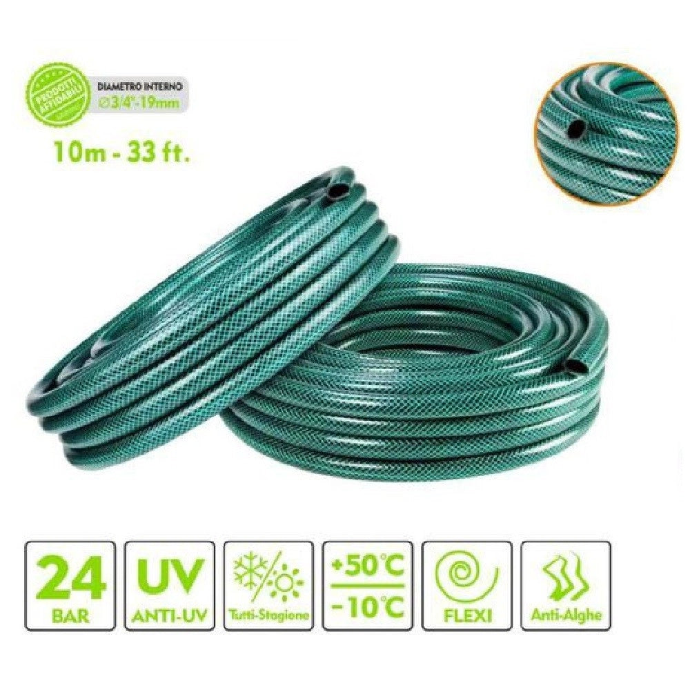 Trade Shop - Tubo Irrigazione Annaffia Giardino Piante Lava Pompa 10 Mt 33ft. ø3/4-19mm 57506 -