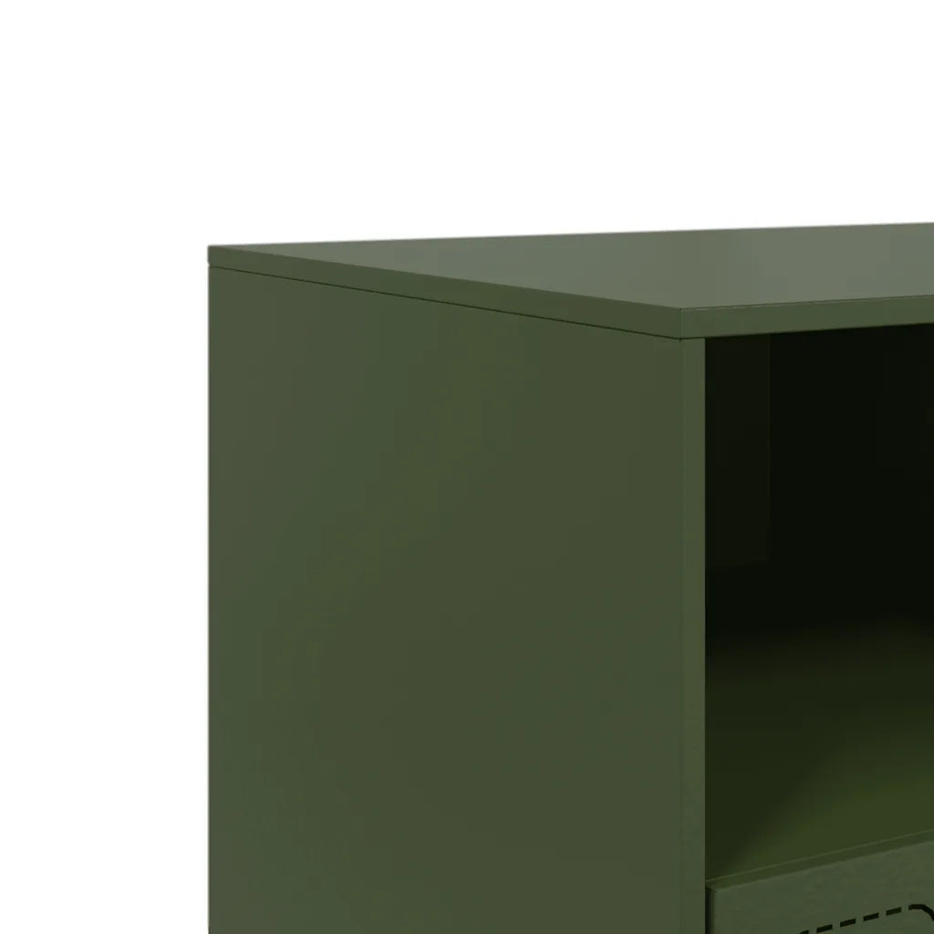 Mobile TV Verde Oliva 99x39x44 cm in Acciaio 841737