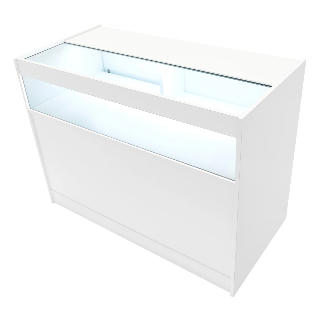 Set Banconi Bianco Polaris LED K1200 B1200 CM60 TB60 con Serratura e Vetrina