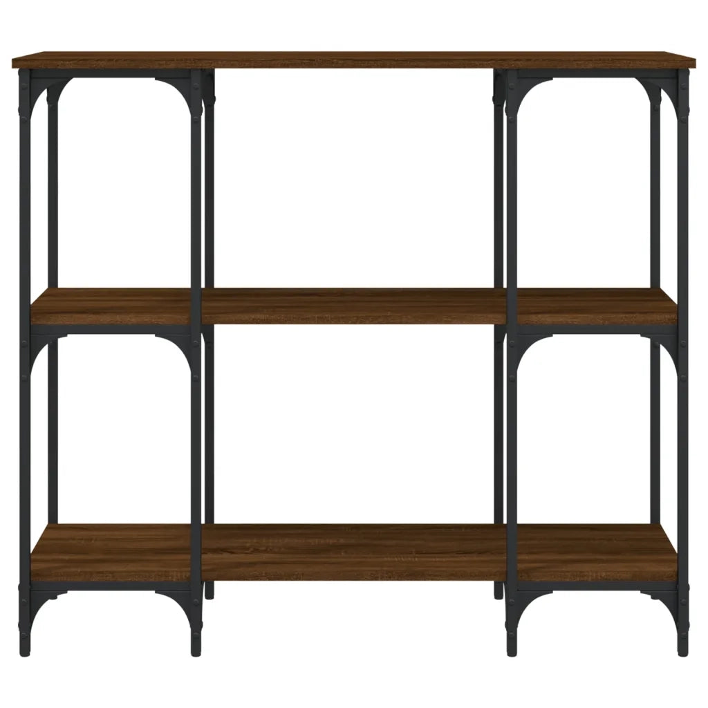 Tavolino Consolle Rovere Marrone 102x35x90 cm Legno Multistrato
