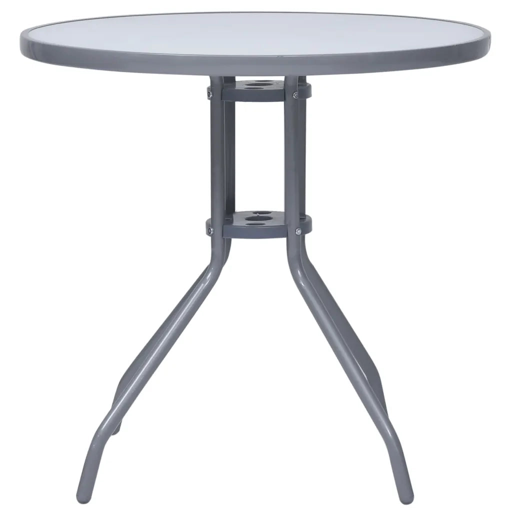 Set Mobili Pranzo Giardino 5pz Alluminio e Textilene Argento  cod mxl 40731
