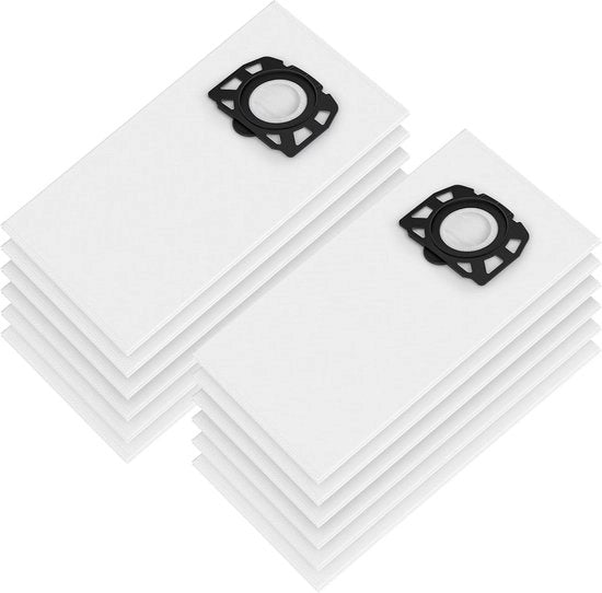 12 Set di Sacchi per Aspirapolvere adatti a KFI 357, WD2 Plus, WD3 (Battery), KWD1, KWD2, KWD3, MV3, WD3.200 - WD3.800 M, SE 4001, SE 4002 - Sacchi per Aspirapolvere