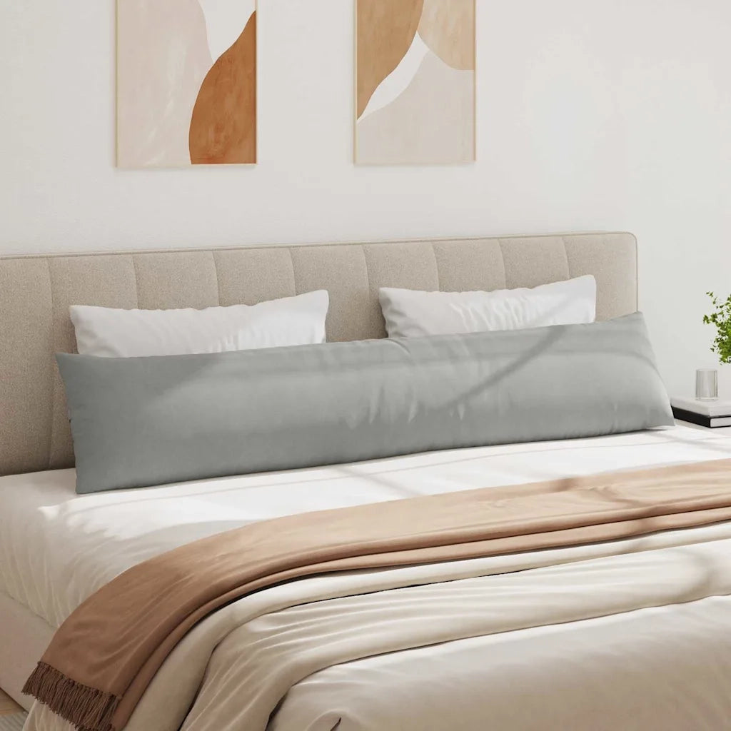 Cuscini da Divano 2 pz | Cuscini per sedie Grigio chiaro 200 x 40 cm Tessuto