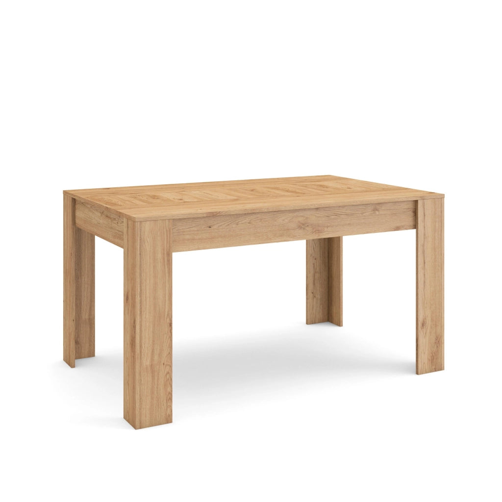Tavolo da Pranzo, 140x90x76cm, Per 6 persone, Tavolo Cucina, colore Rovere RF3653