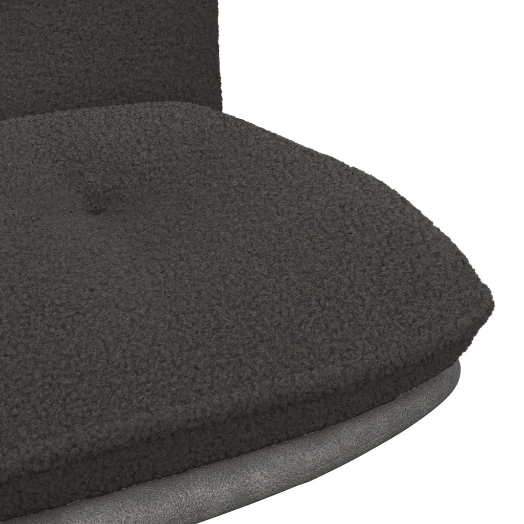 Sedia da Ufficio Girevole Riccio Grigio Scuro Effetto Lana 4105386