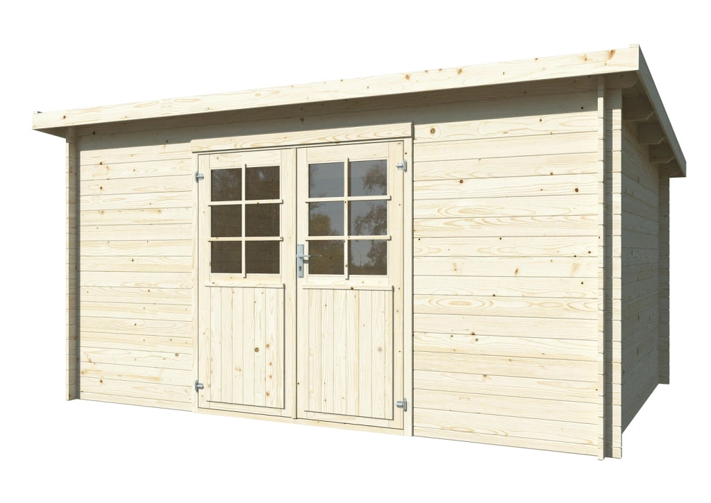 Casetta in legno non trattato Nora B 406X292