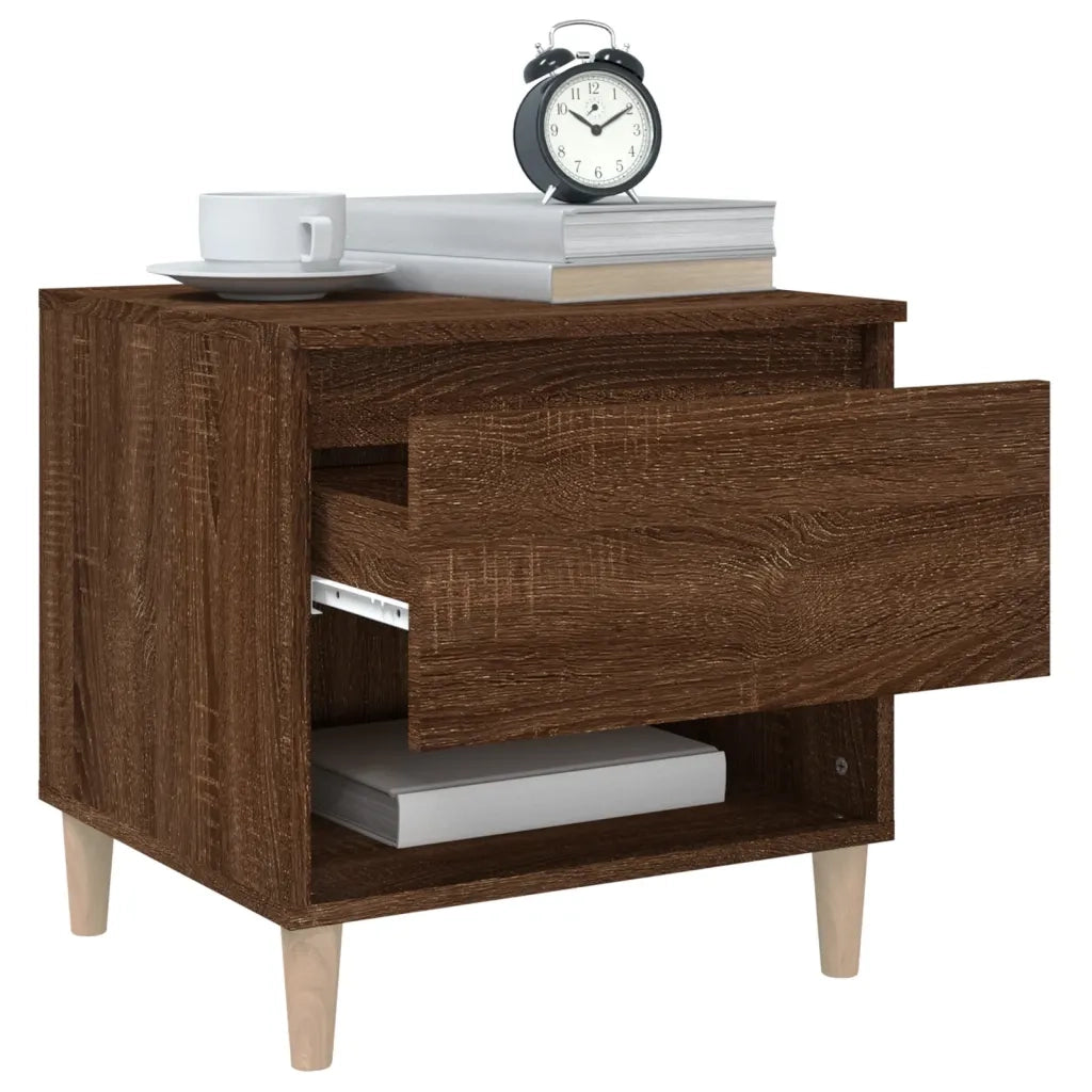 Comodini 2 pz Rovere Marrone 50x46x50 cm in Legno Multistrato cod mxl 30071