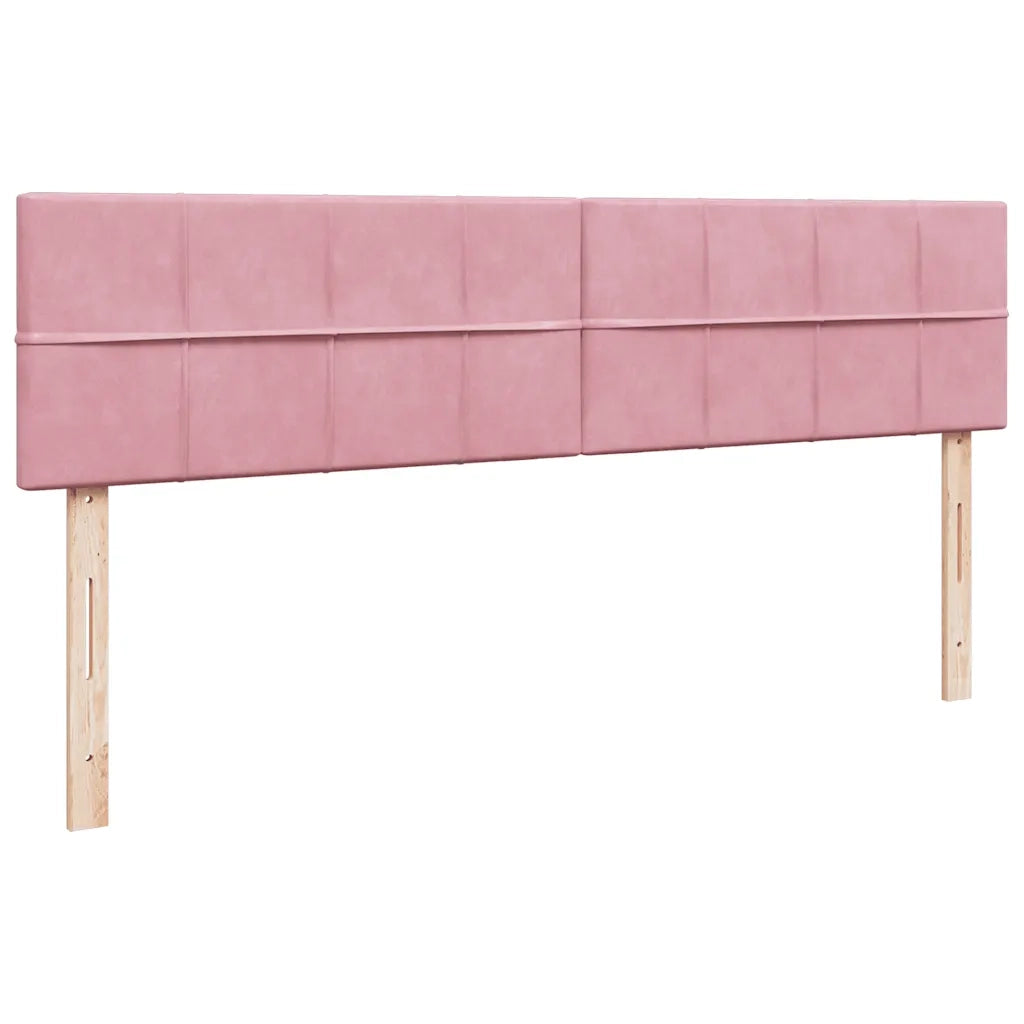 Struttura Letto Pouf con Materassi Rosa 200x200 cm Velluto 3312649