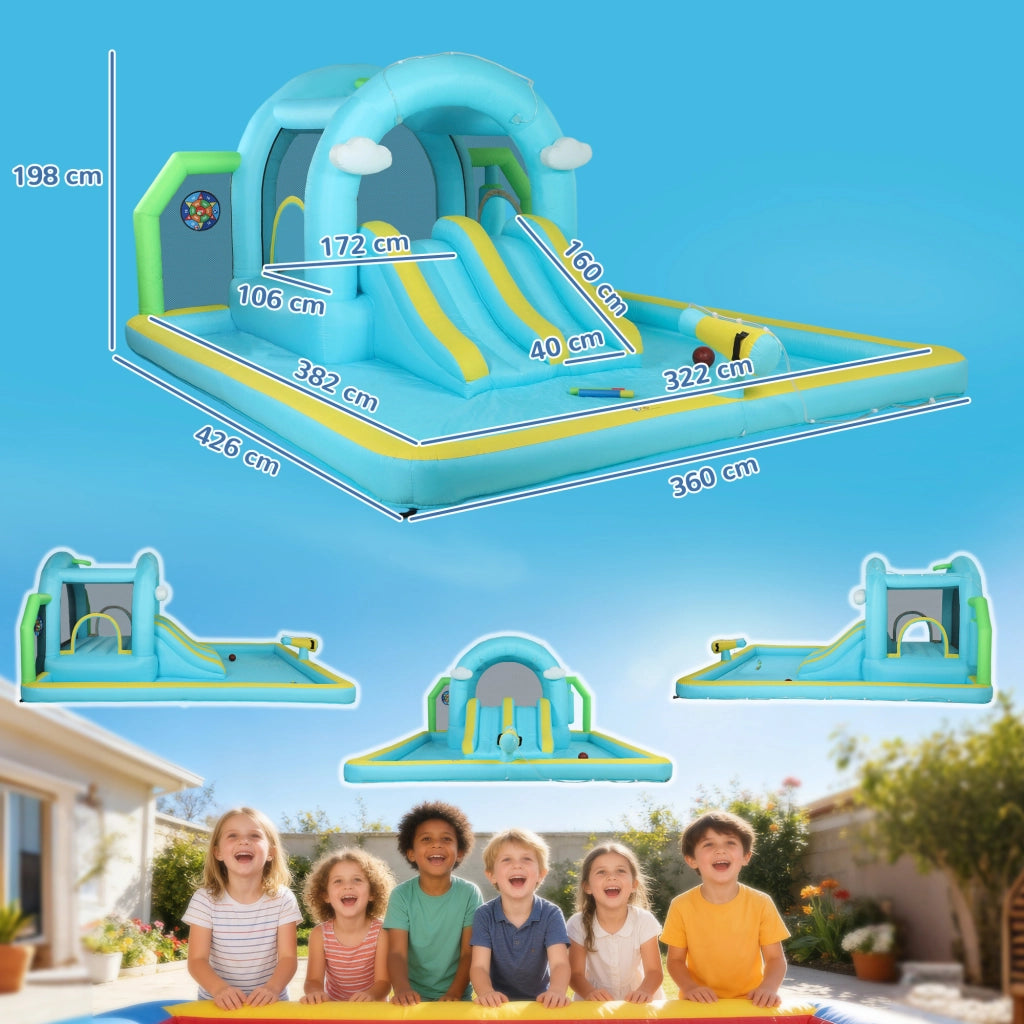 Castello gonfiabile acquatico 7 in 1 ¨C zephmum ¨C 426x360x198 cm