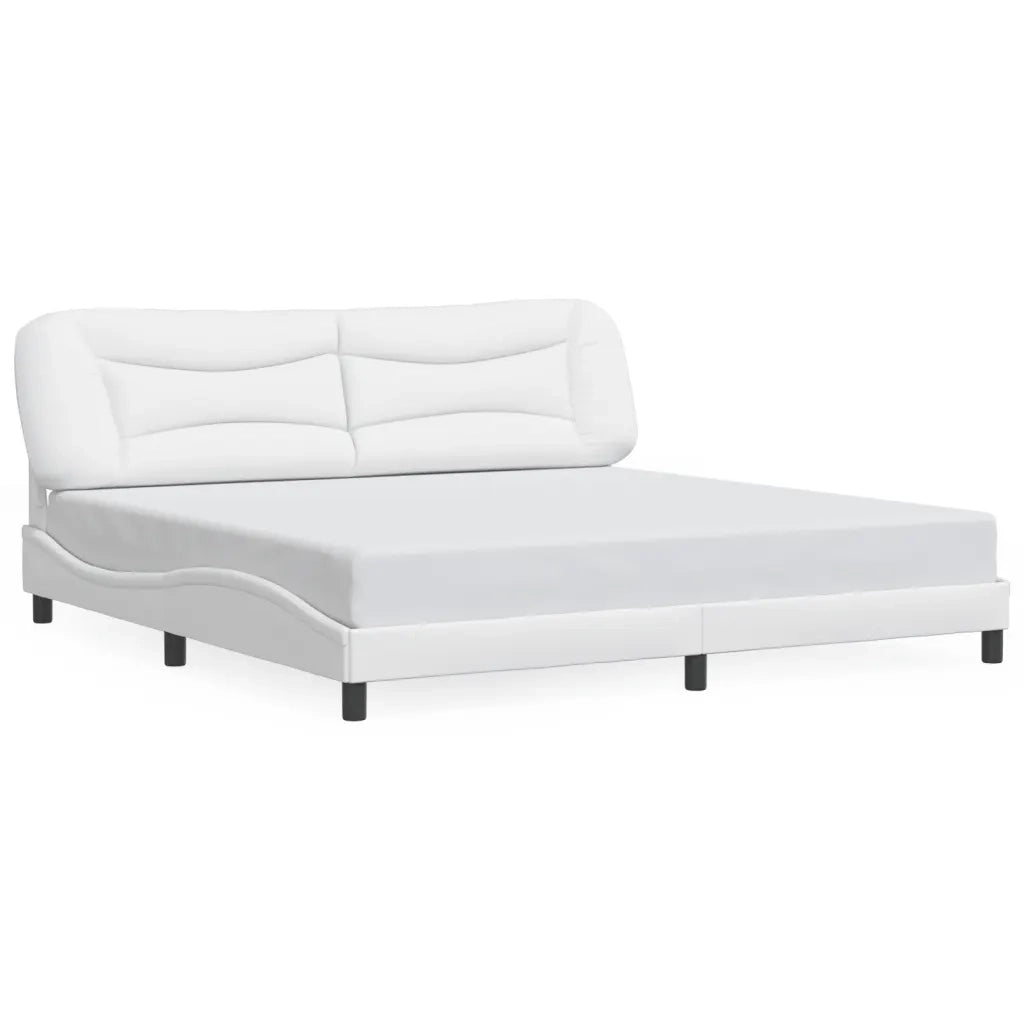 Giroletto con LED senza Materasso-Struttura Letto Hvar Bianco 200x200 cm