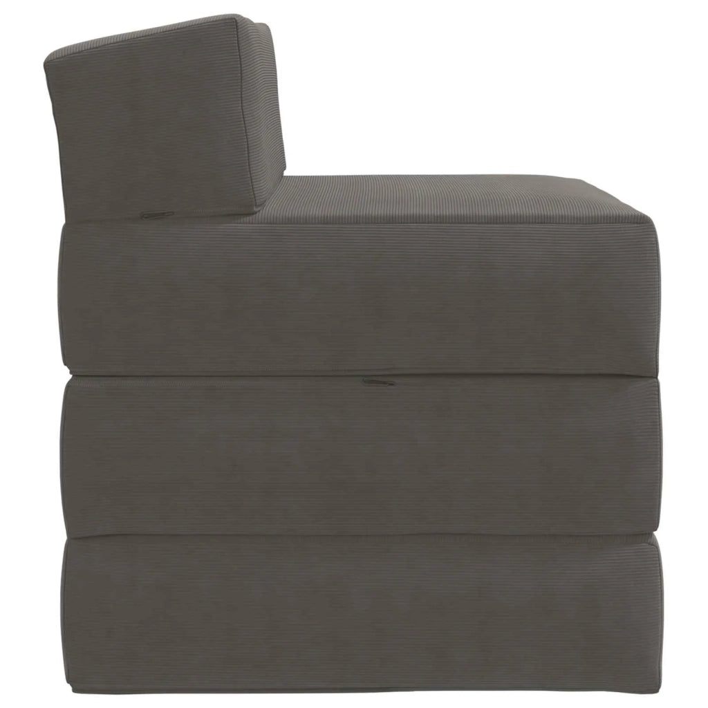 Divano Letto Pieghevole Grigio Chiaro 200 x 70 x 15 cm 900012