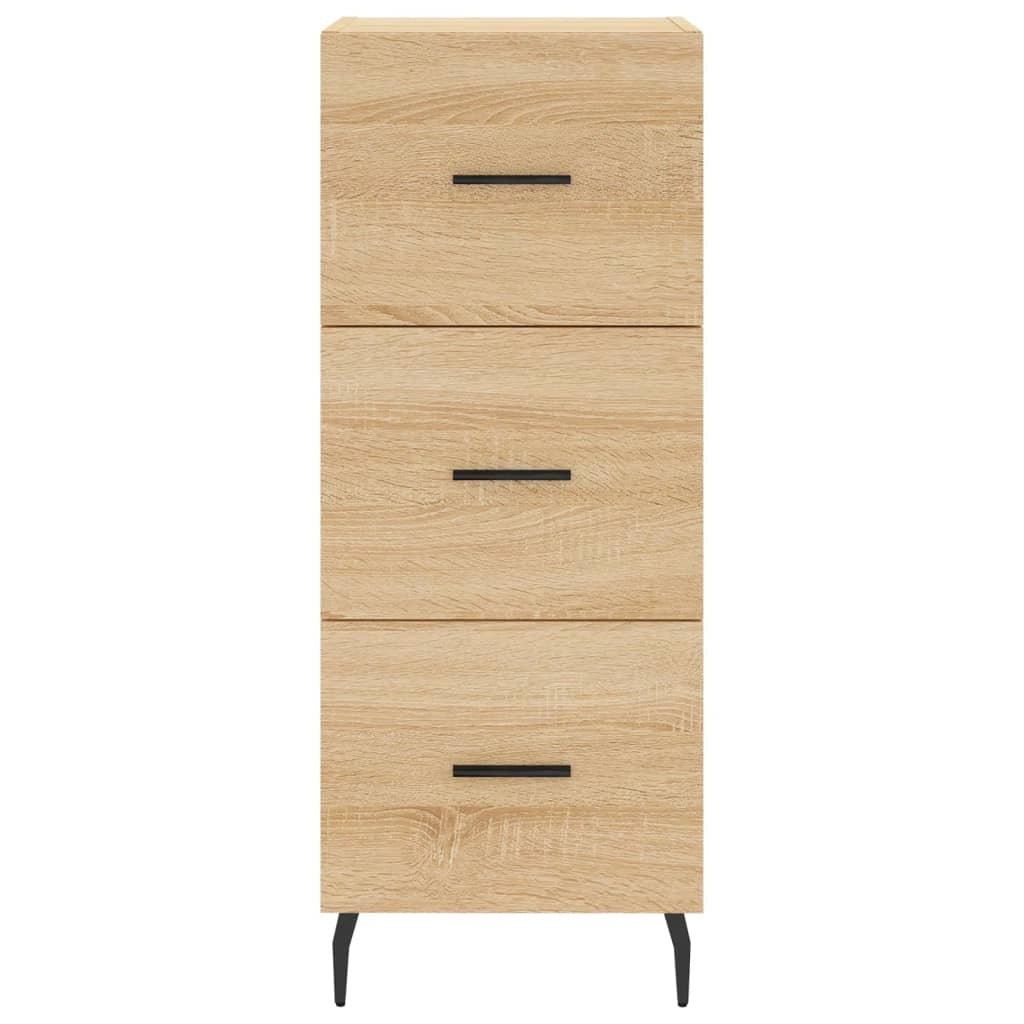 Buffet credenza cassettiera armadio mobile contenitore organizer cucina soggiorno salotto rovere Sonoma alto 34,5 x 34 x 180 cm legno ingegnerizzato marrone 02_0033962