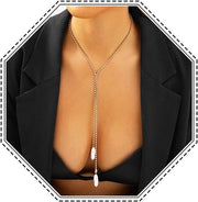 Accessori eleganti per donne - Catena con pendente a perla - Materiali in plastica - Stile elegante