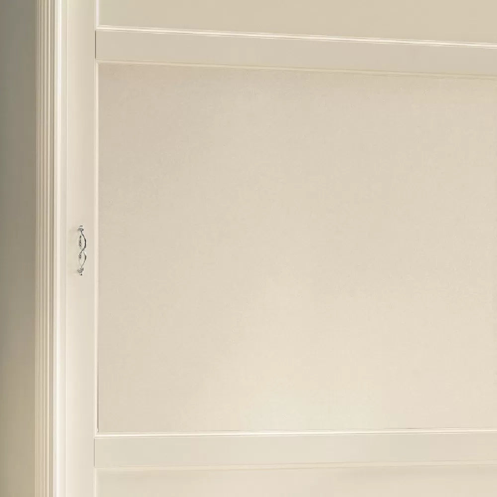 Armadio shabby 2 ante scorrevoli in legno massello avorio l.280 p.65 h.250 - Mobili 2G