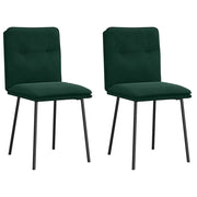 Sedie da Pranzo 2 pz Verde Scuro in Velluto