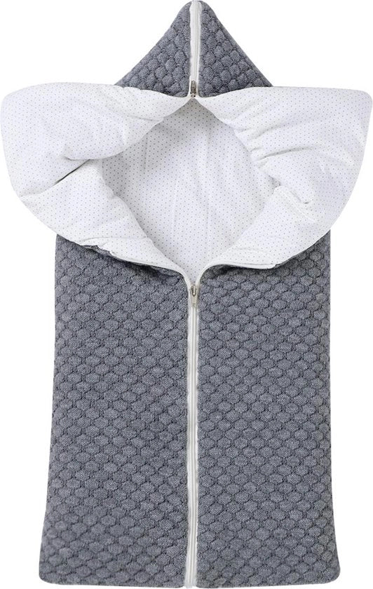 Sacco da Viaggio per Bambini 2 in 1: Cappotto e Sacco di Viaggio con Chiusura a Cerniera, Doppio Tessuto e Accessori per Fotografie per Bambini da 0 a 12 Mesi