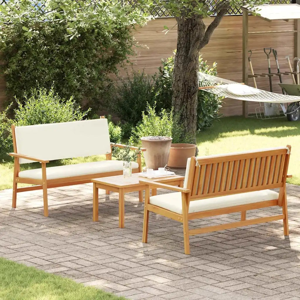 Set Divano da Giardino 3 pcs Marrone 120 x 65,5 x 79 cm 3325229