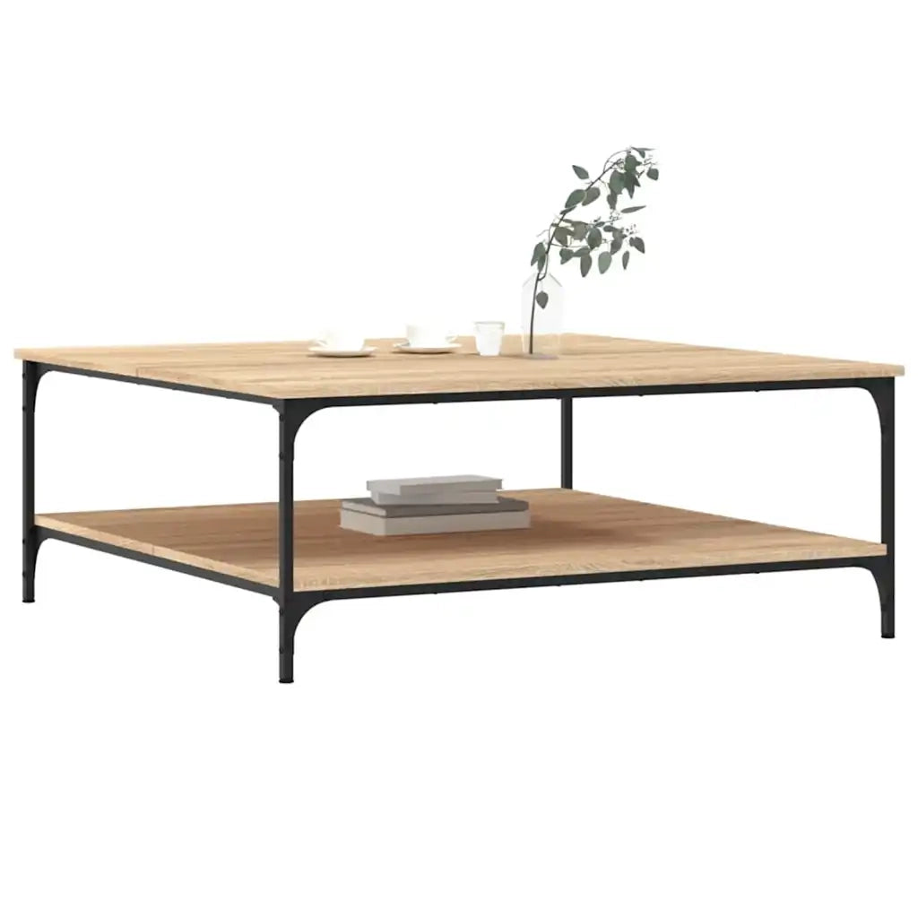 Tavolino Salotto-Tavolino da soggiorno-Tavolo Rovere Sonoma 100x100x40 cm Legno Multistrato 857881