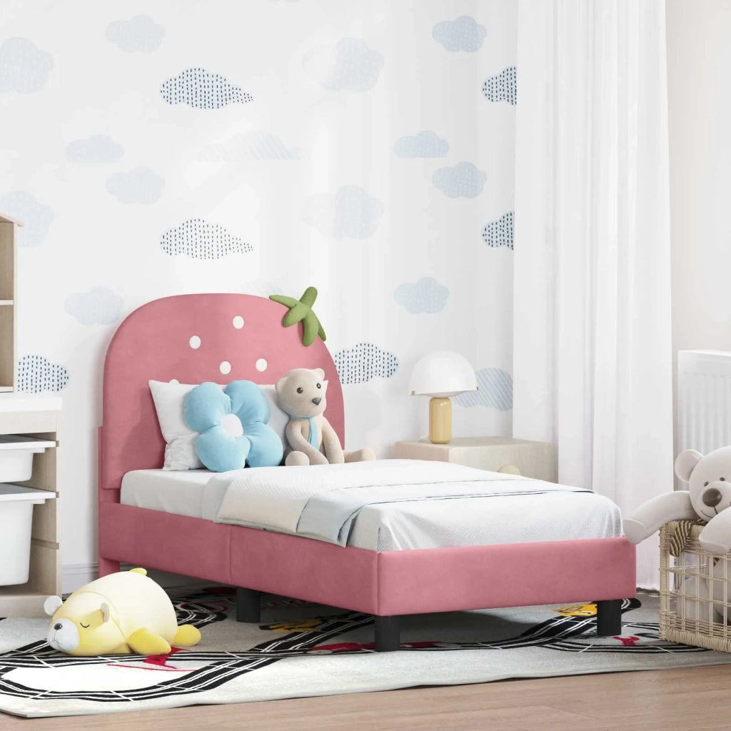 Struttura letto per bambini con testata-Giroletto per bambini Rosa 70 x 140 cm 223299