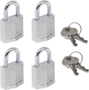 Chiusure di sicurezza per zaini - Pacchetto di 4 con chiave unica - 9120EURQNOP - Per zaini, bagagli, borse, trolley, armadietti e palestre sportive