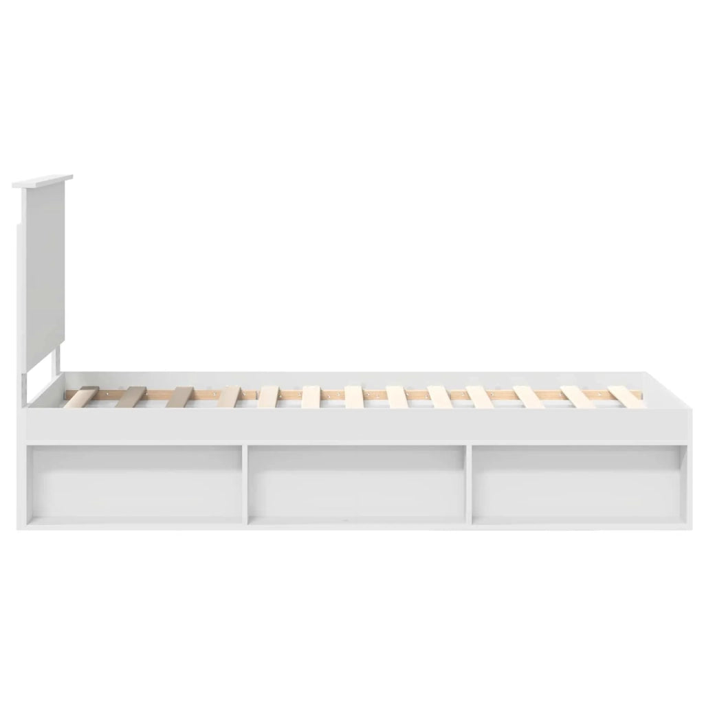 Struttura del letto Bianco 75 x 190 cm Pino massello