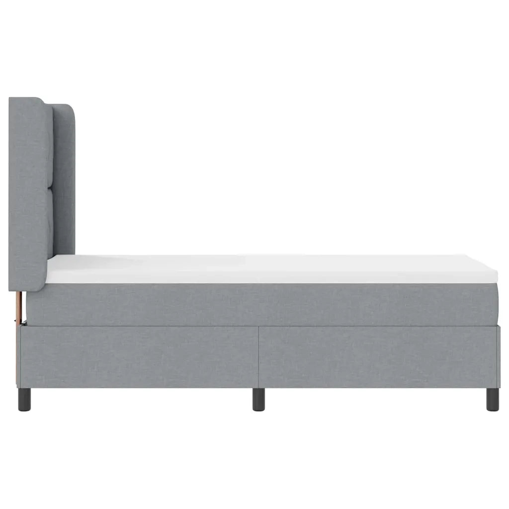 Letto a Sorgente LED Grigio chiaro 90 x 190 cm Tessuto 3343539