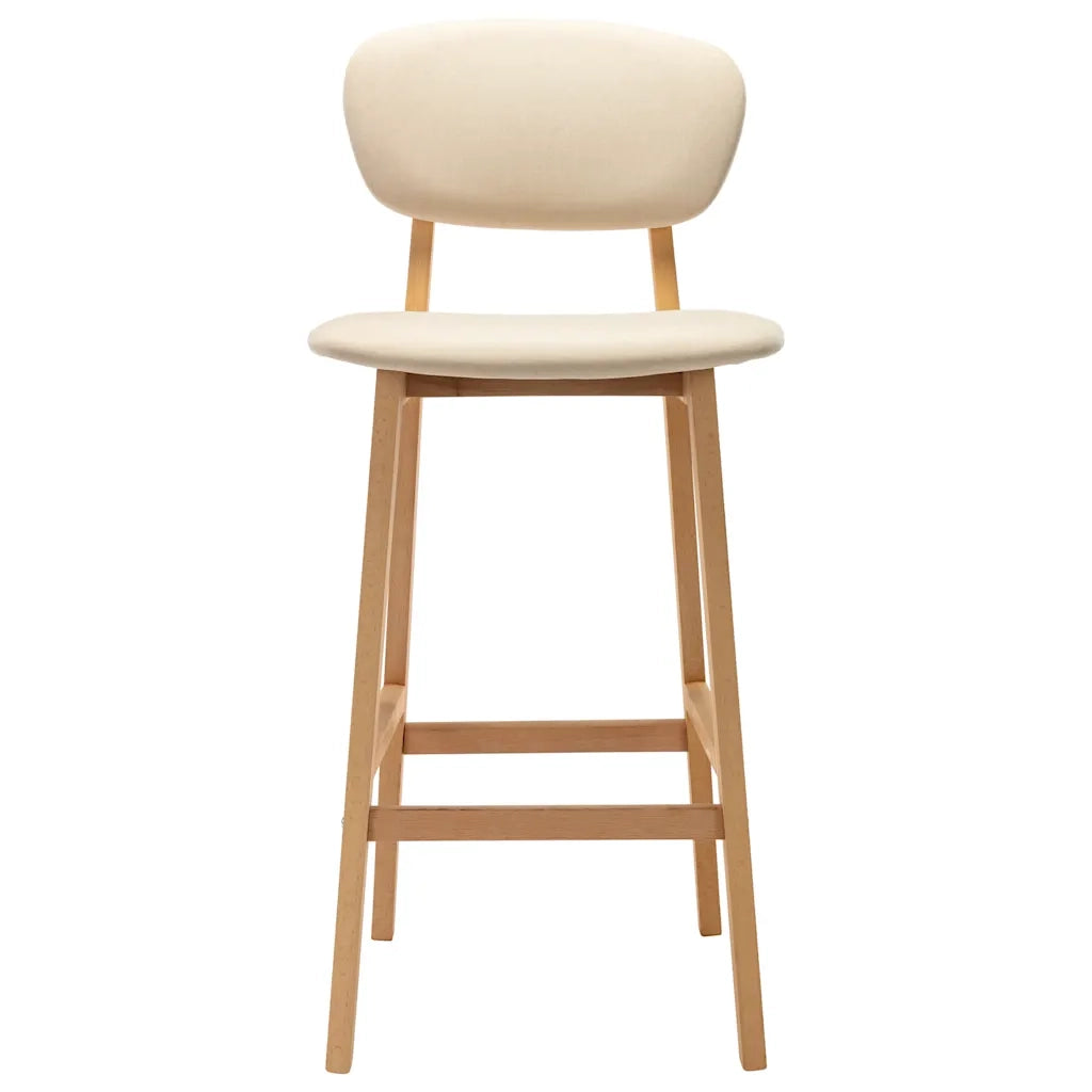 Sgabelli da Bar 2 pz Crema in Tessuto  cod mxl 71002
