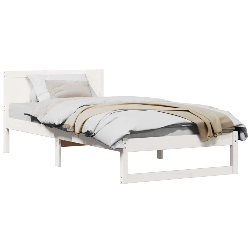 Struttura del letto Bianco 80 x 200 cm Pino massello 873293