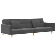 Divano letto | Sof¨¤ letto | Letto singolo a 2 Posti con 2 Cuscini Grigio Chiaro in Tessuto