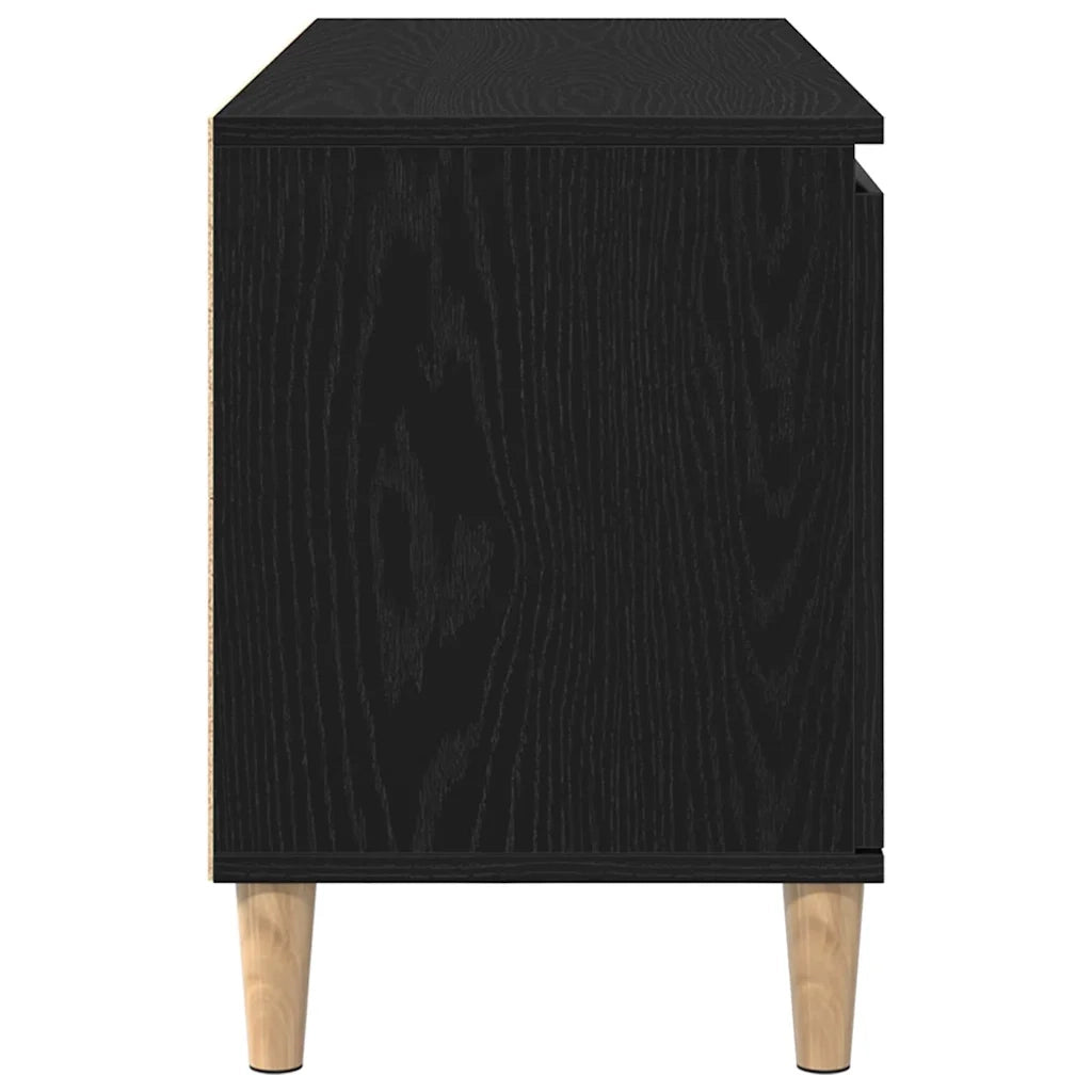 Mobile TV Rovere Nero 102 x 35 x 50 cm Legno multistrato 862584