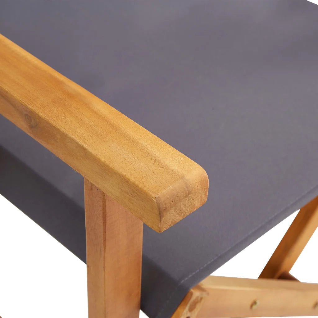 Sedie da Regista 2 pz in Legno Massello di Acacia 45947