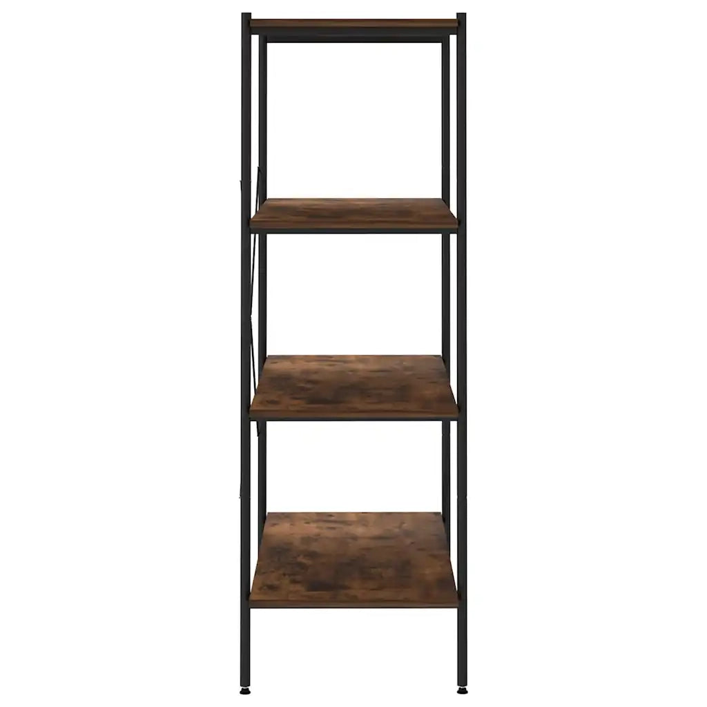 Scaffale con 4 Mensole Nero e Naturale 80x40x130 cm 336345