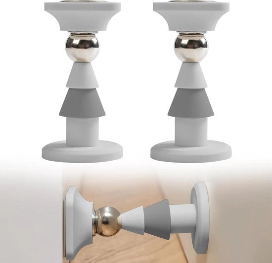 Stopper magnetico in acciaio inossidabile - stopper di sicurezza per porte pesanti - 2 pezzi stopper magnetico