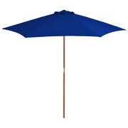 Ombrellone da esterno con palo in legno 270 cm blu 02_0008256