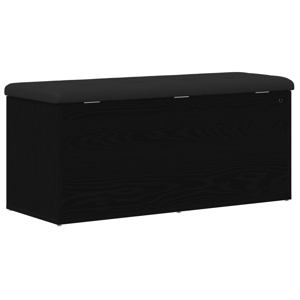 panchina da giardino  Nero Rovere 100x40x45 cm Legno ingegnerizzato