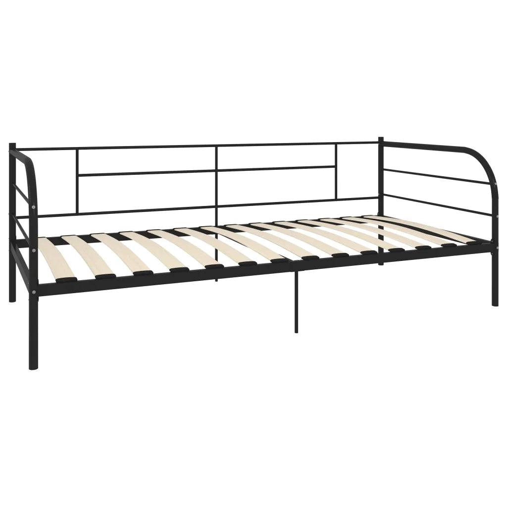 Telaio Divano Letto-Struttura Sofa Letto Nero in Metallo 90x200 cm 789934