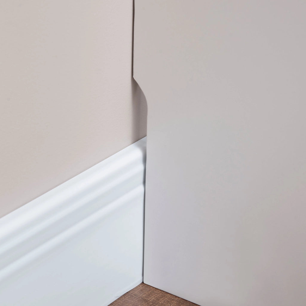 Copritermosifone a Doghe 90x18x84 cm in MDF e Acciaio Bianco